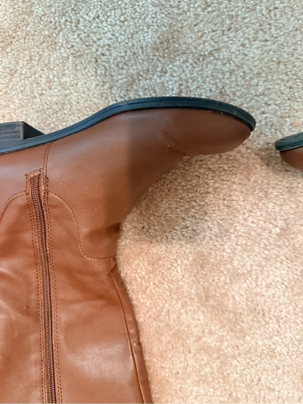Karen Scott Tall Brown Over-the-Knee Leather Boots